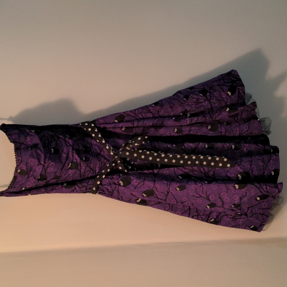 Folter purple owl dress size medium